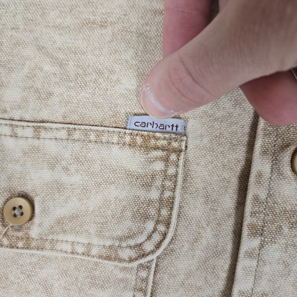 VTG Carhartt Rugged Outdoor Wear Shirt Mens Medium Denim Acid Wash Union USA - Picture 7 of 9
